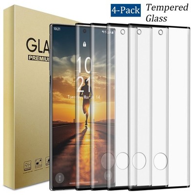 4-Pack For Samsung Galaxy Note 10 Plus 5G Clear Tempered Glass Screen Protector