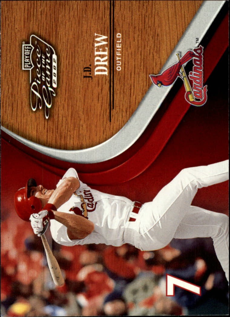 2002 Playoff Piece of the Game #44 J.D. Drew - BB