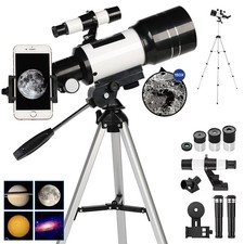 70mm Refractor Telescope 15X-150X Magnification with Phone Adapter Tripod