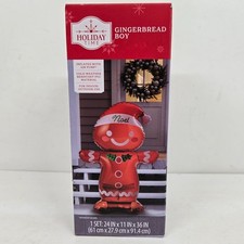 Holiday Time Gingerbread Boy Noel Inflatable Holiday Yard Decor 3 ft 2025