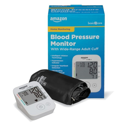 #ad Amazon Basic Care Blood Pressure Monitor with Wide Range Adult Cuff LARGE White $18.26