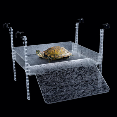 #ad Adjustable Turtle Basking Platform 16 19 Inch Wide Slip Resistant Ramp Acryli $109.88