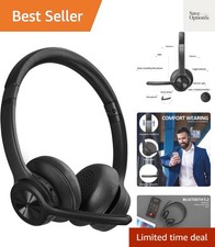 Bluetooth Headset V5.2, Wireless Headphones with Noise Cancelling Microphone,...