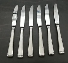 6 Gorham Column Glossy Stainless 18/10 Vietnam Flatware Table Knife