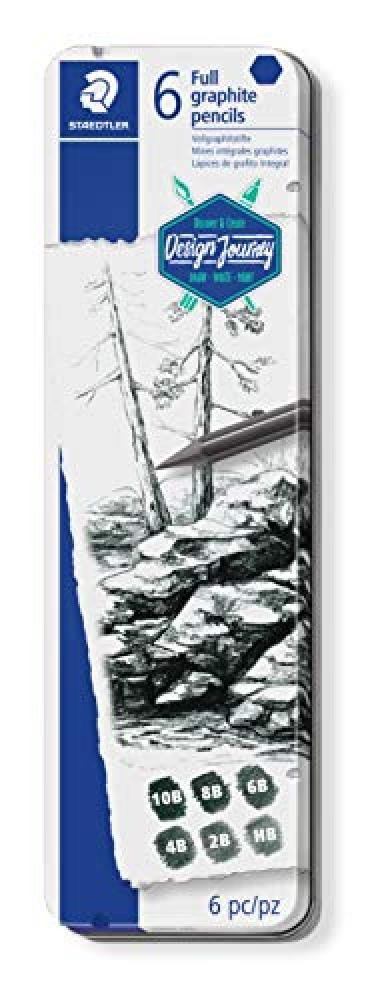 (TG. 6er Sortierung) Staedtler - Matite grafite complete, forma esagonale, senza