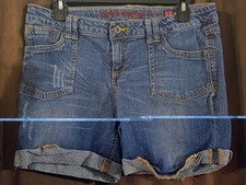 Arizona Jean Co. Midi Shorts Girls Plus Blue Adjustable Waist Low Rise