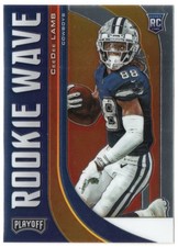 CeeDee Lamb 2020 Panini Playoff Rookie Wave Rookie Insert Card #RW-7. rookie card picture