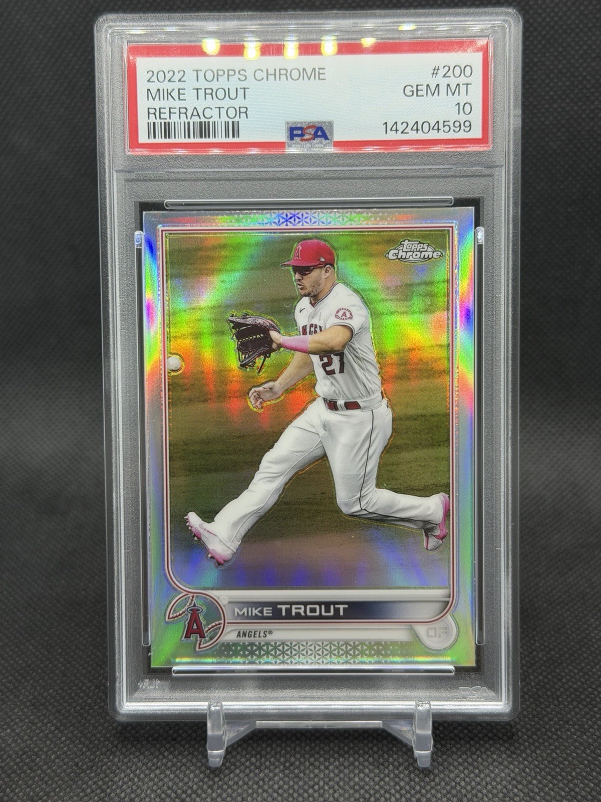 2022 Topps Chrome Mike Trout Refractor #200 Angels PSA 10 GEM MINT