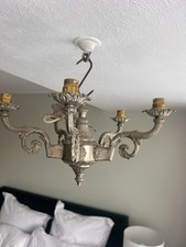 Vintage French Style 5 Arm Ceiling Light – Ornate Shabby Chic Chandelier