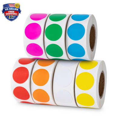 3500 Pcs Colored Dot Stickers, 3/4'' Label Sticker round Color Coding Labels