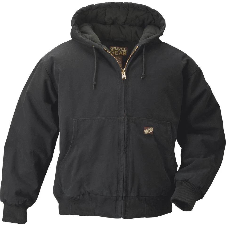 Gravel Gear Men's Hooded Tundra Jacket - Black, XL - Image 2 of 4