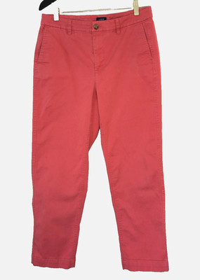 J Crew Women's Chino Scout Pants Coral Sz 6 EUC