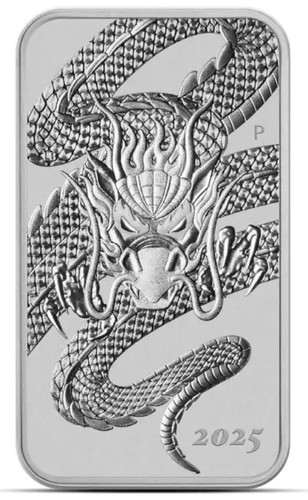 2025 AUSTRALIA DRAGON COIN 1 oz .9999 Fine Silver Coin Bar PERTH MINT Australia