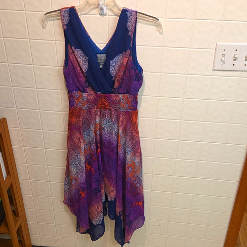 Rabbit Rabbit Rabbit Designs Women’s Paisley Slip Dress Sleeveless V-Neck 10