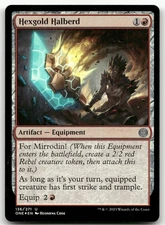 Hexgold Halberd #136 (Foil) (NM) Phyrexia All Will Be One ONE Magic MTG