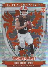 Dillon Gabriel 2025 Rookies and Stars Crusade Silver Prizm Rookie Card