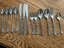 Interpur Japan FLORENZ Stainless 13 Pieces Flatware Mixed Lot