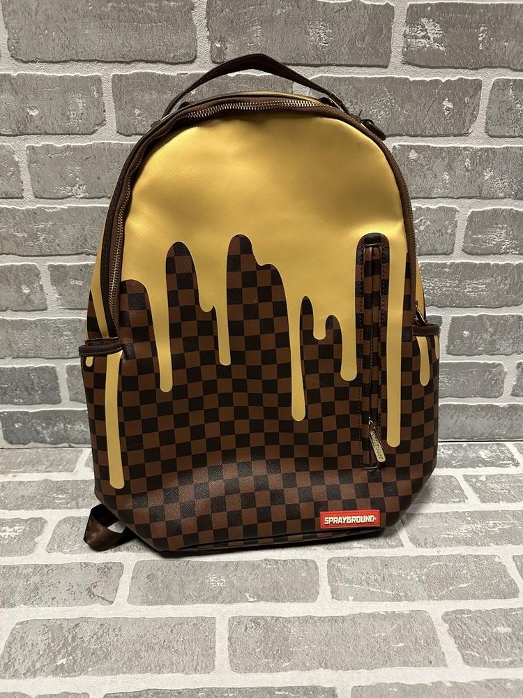 Size OS - Sprayground Gold Drip Backpack 6161321321 Pre-Owned | eBay