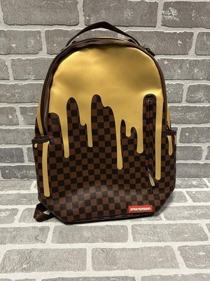 Size OS - Sprayground Gold Drip Backpack 6161321321 Pre-Owned | eBay