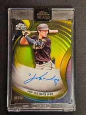 2022 Topps Chrome Black Auto Ha-Seong Kim #CBA-HSK Gold Refractor /50