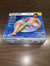 LED Pool Tube - Inflatable Light Up Floating Ring with Color Changing LED Lights