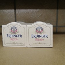 Bierdeckel Erdinger Weißbier + Alkoholfrei 100 Stück Bierfilz Untersatz eckig