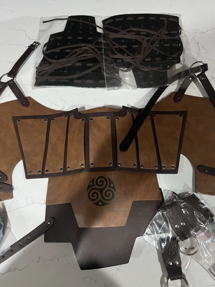 Faux Leather Viking Costume Armor - Image 3 of 3