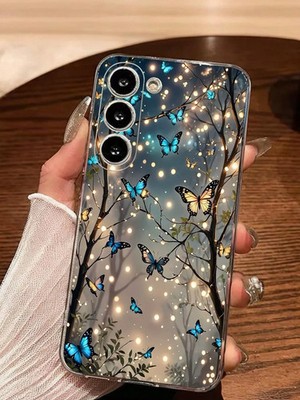 Wald Schmetterling durchsichtige weiche TPU-Hülle für Samsung Serie Natur für Galaxy