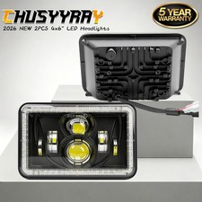 2X DOT 4x6'' LED Headlights for Kenworth T800 T400 T600 W900B Classic 120/132