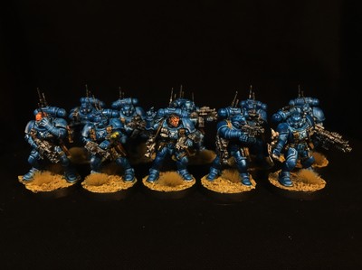 Warhammer 40k Space Marines Ultramarines Primaris Infiltrators - propainted