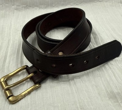 Orvis Bison Shotshell Belt 44 Saddle Leather Hunting Shotgun Shell Brown 9K39