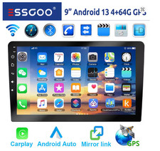 Autoradio ESSGOO 9" Android 13 4+64G Wireless Apple Carplay Doppio 2 DIN GPS