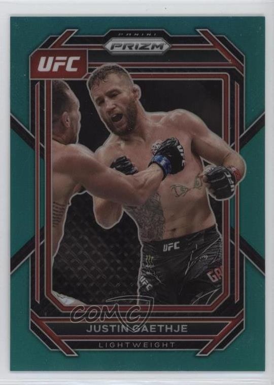 2023 Panini Prizm UFC Teal Prizm 34/49 Justin Gaethje #110 1d77