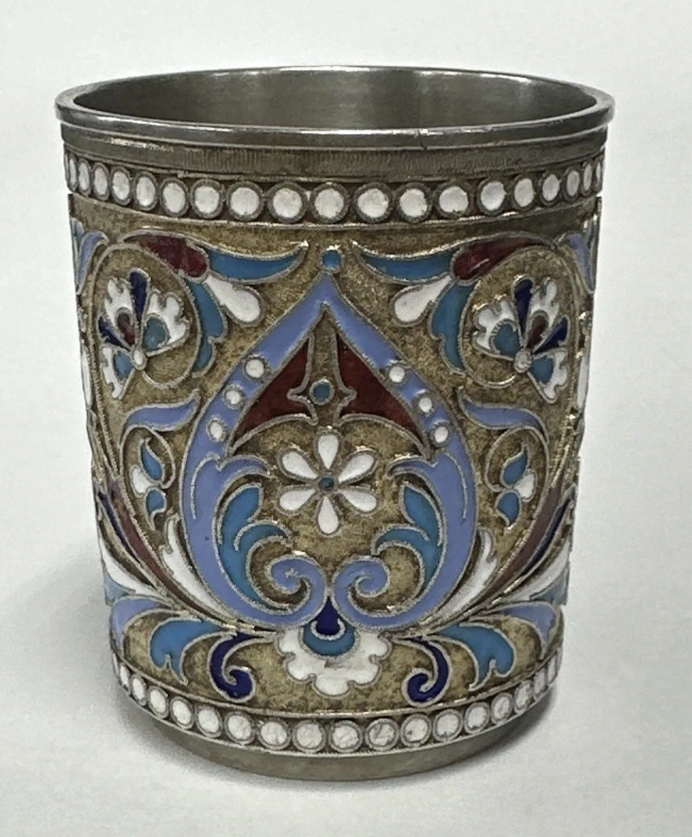 ヴィンテージ Cloisonné エナメル 925 シルバーヒップフラスコ Russian Silver Cloisonne Enamel for sale | eBay