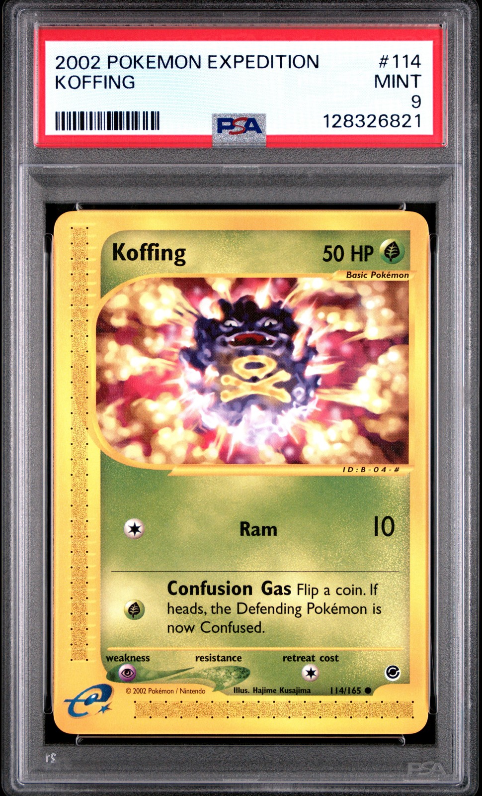 2002 POKEMON EXPEDITION #114 KOFFING PSA 9