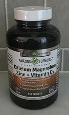 Amazing Formulas, Calcium Magnesium Zinc + Vitamin D3, 150 Tablets