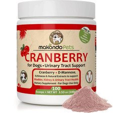 Makondo Pets Cranberry UTI Treatment  Kidney Support Supplement Powder for Dogs
