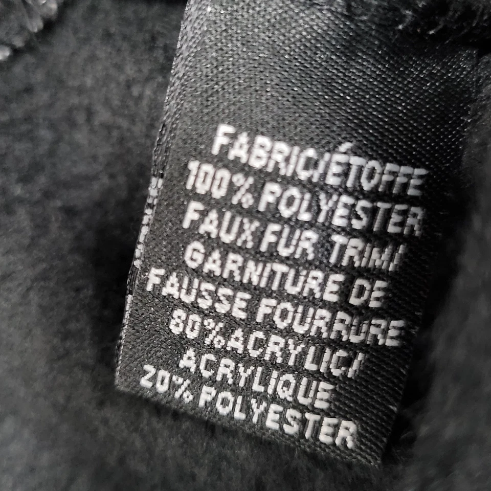 Poncho Parkhurst Negro Gris Polar Imitación Piel Cuello Puño Abotonado Capa Talla Única Foto 4 de 4