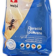 Duracid Polvere Insetticida Piretroide Vebi Busta 1 Kg Blatte Cimici Pidocchi