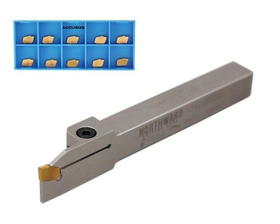 Accusize Industrial Tools 1/2'' Heavy Duty Indexable Grooving/Cut-Off Holder ...