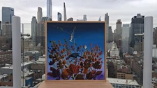 Original oil painting Made in New York contemporary nature blue Living artist