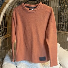 Vintage 90s HARLEY DAVIDSON Motorcycle Ribbed RACING Sweater Burnt Orange: Med