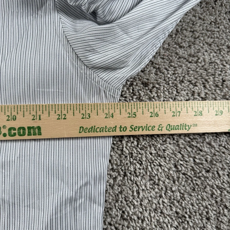 John Varvatos USA Shirt Mens 17.5 Long White Superfine Cotton Long Sleeve Preppy - Image 4 of 4