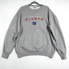 Vintage New York Giants Sweatshirt Size XL Embroidered Logo Lee Sport NFL Grey