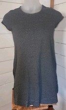 Gap Gray Black Striped Knit T-Shirt Dress Size Womens S Stretch #M13