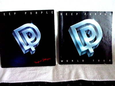 Deep Purple Perfect Strangers vinyl LP 1984 EX/VG 1st Pressing w/tour program