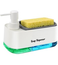 Kitchen Dish Soap Dispenser Set  Dish and Hand Soap Dispenser with Sponge