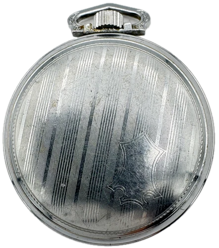 Antique 18 Size Illinois Spartan Open Face Pocket Watch Case Pinstriped USA