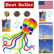 Soft Octopus Kite Series, Beautiful Kite with Long Colorful Tail for Kids and...