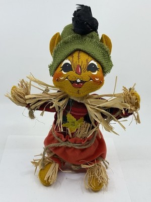 LARGE 2004 Annalee Mobilitee Doll 10 inch Scarecrow Fall Thanksgiving